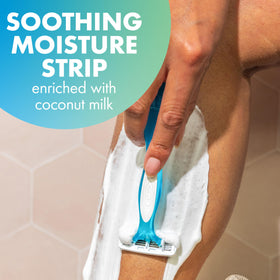 BIC Soleil 4 rubber handle texture for secure wet-shave control
