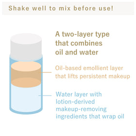 Bifesta soaked cotton pad pressed to eyelid, gentle makeup removal benefit