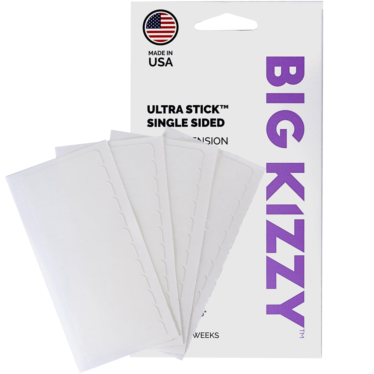 Big Kizzy front packaging showing 48 tabs and long-lasting benefit