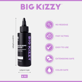 Big Kizzy gel texture closeup showing smooth non-greasy formula for easy rinsing
