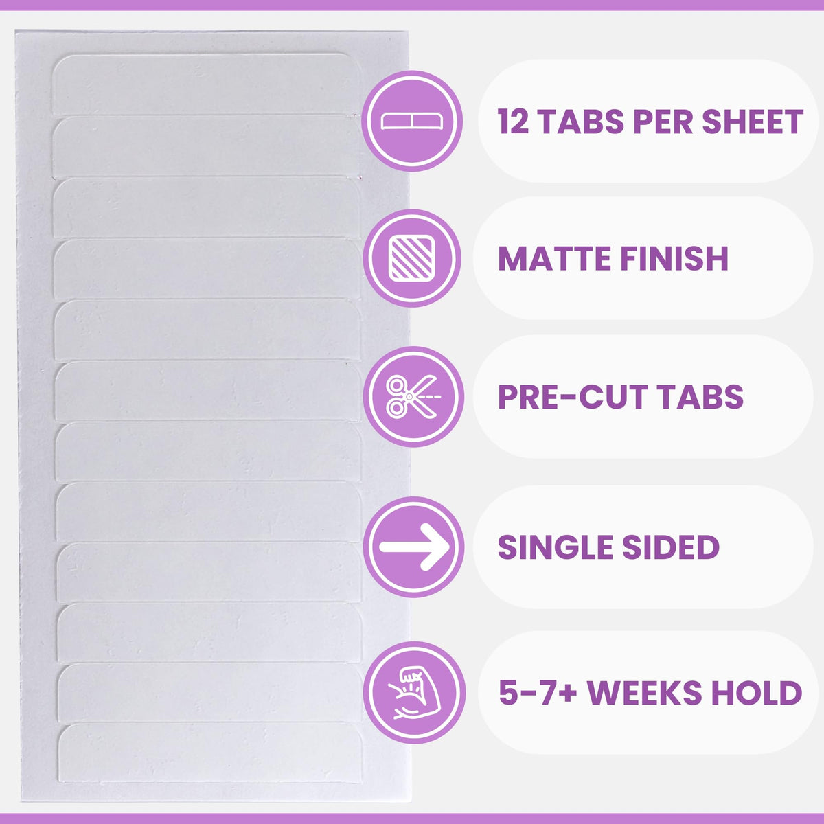 Big Kizzy close-up of pre-cut Ultra Stick tab highlighting precise edges