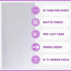 Big Kizzy close-up of pre-cut Ultra Stick tab highlighting precise edges