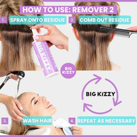 Big Kizzy bottles in a hand to show scale and ease of professional or home use