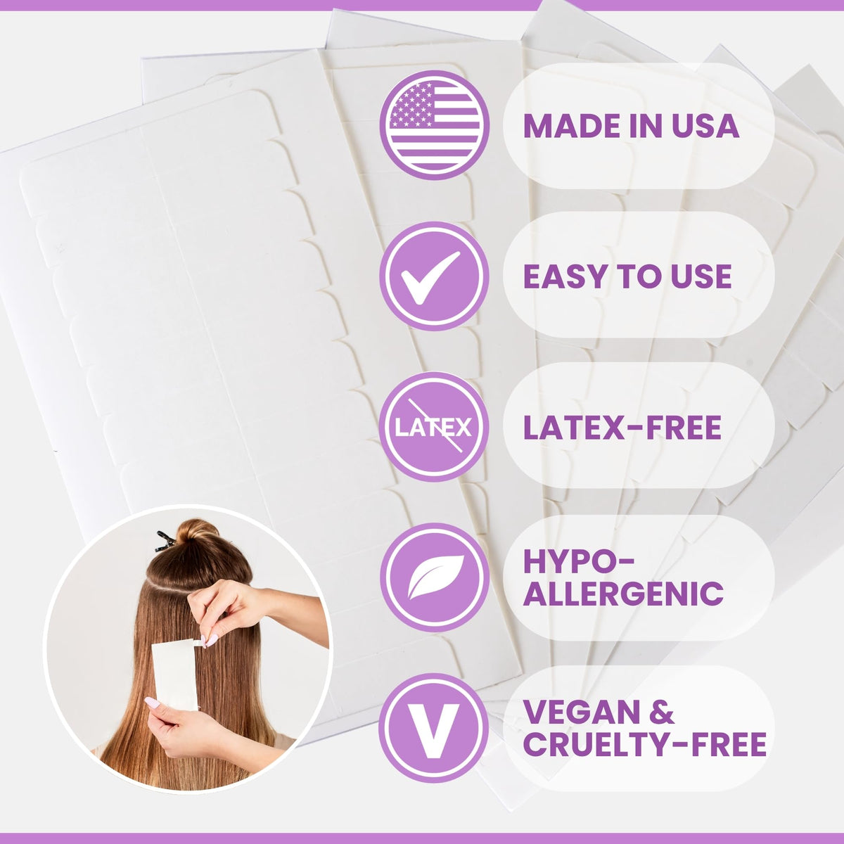 Big Kizzy application in hand demonstrating easy peel-and-apply convenience