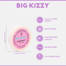 Big Kizzy tape beside ruler illustrating .313" width for precise fit