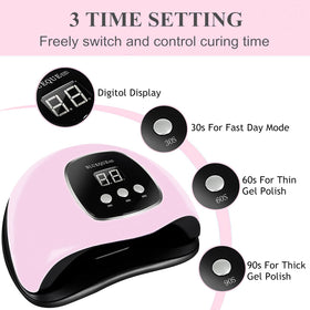 BIGBEAR lamp beside a hand to show portable size and space for five fingernails or toenails, travel-friendly benefit