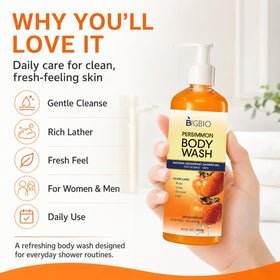 BIGBIO in-shower use showing rinse-off freshness benefit