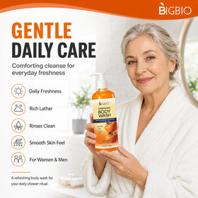 BIGBIO pouring gel from bottle showing concentrated formula benefit