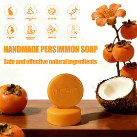 BIGBIO label close-up displaying persimmon and coconut oil ingredient highlights