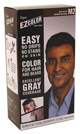 Bigen result on man after coloring showing rich black tone and confidence
