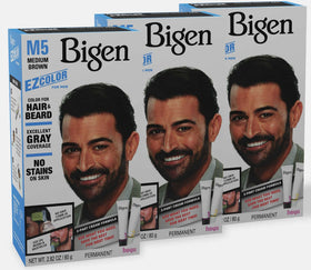 Bigen front packaging showing product and 3-pack convenience