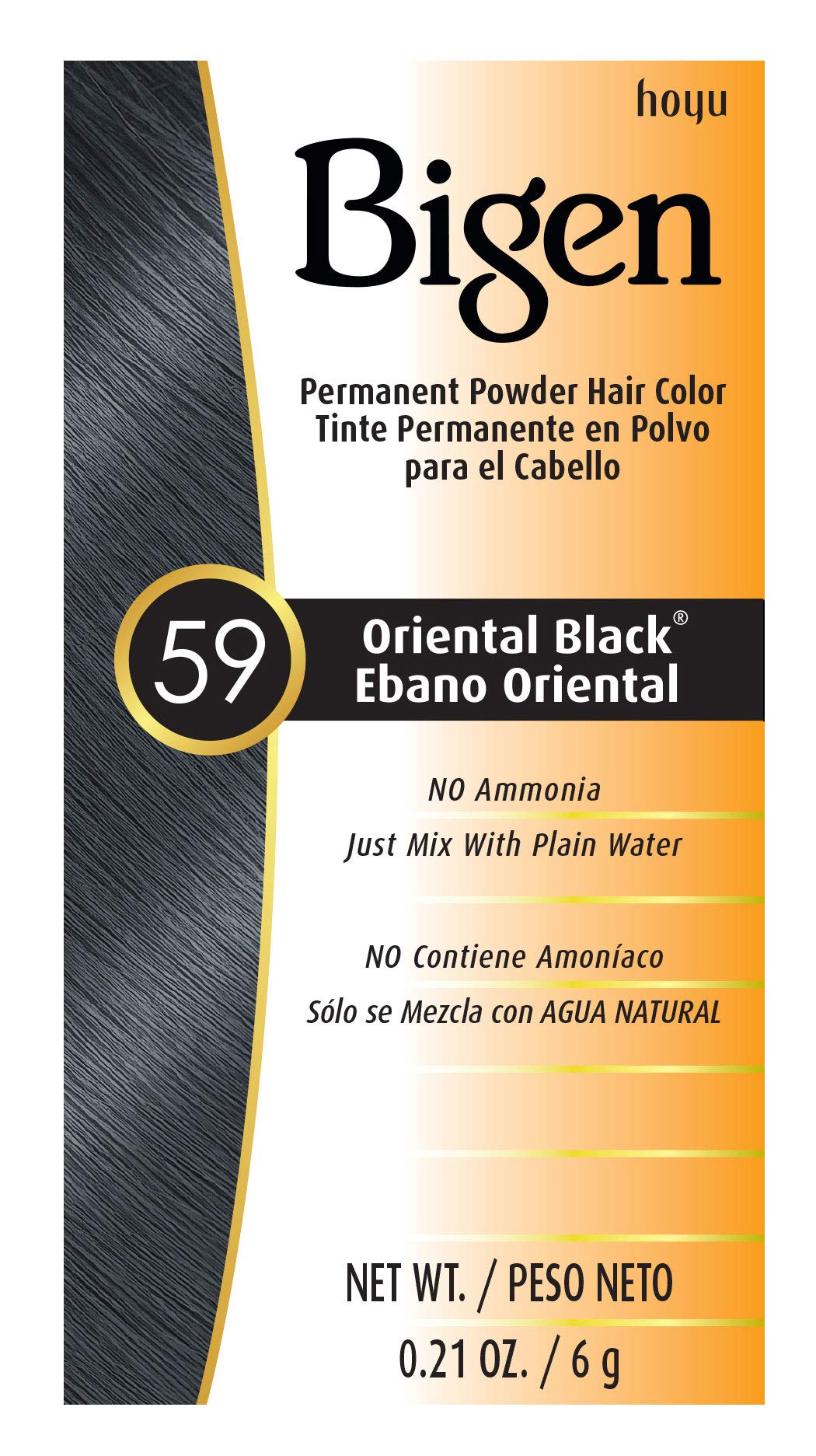 Bigen Oriental Black front packaging showing three boxed powder kits and clear labeling benefit: value pack