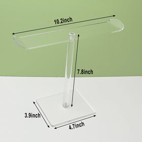 Bigfety side profile of sturdy acrylic stand demonstrating stable construction benefit