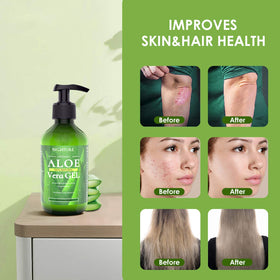 BIGHTURE applying gel to forearm to soothe and hydrate skin