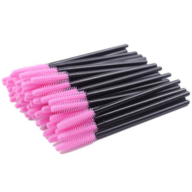 BIHRTC front packaging of deep-pink disposable mascara wands showing count