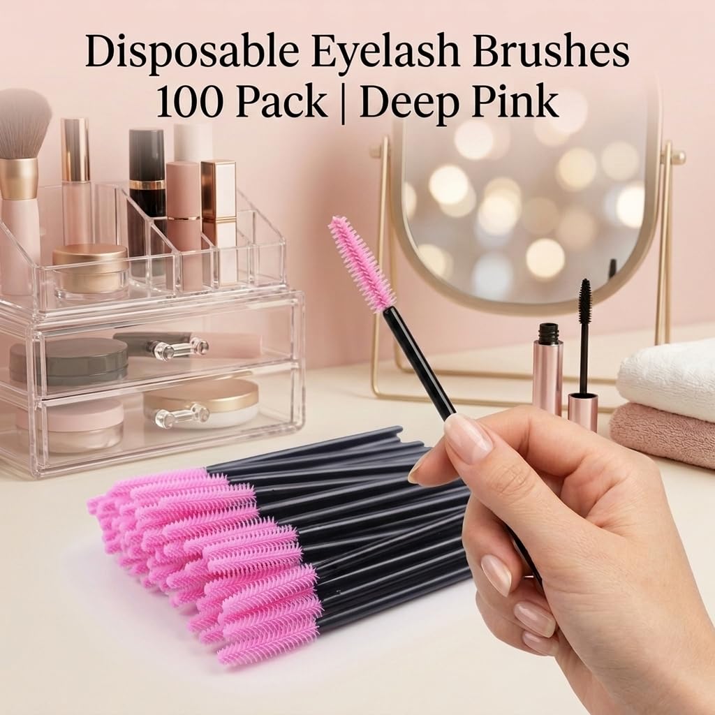 BIHRTC wand combing lashes to separate mascara clumps for cleaner finish