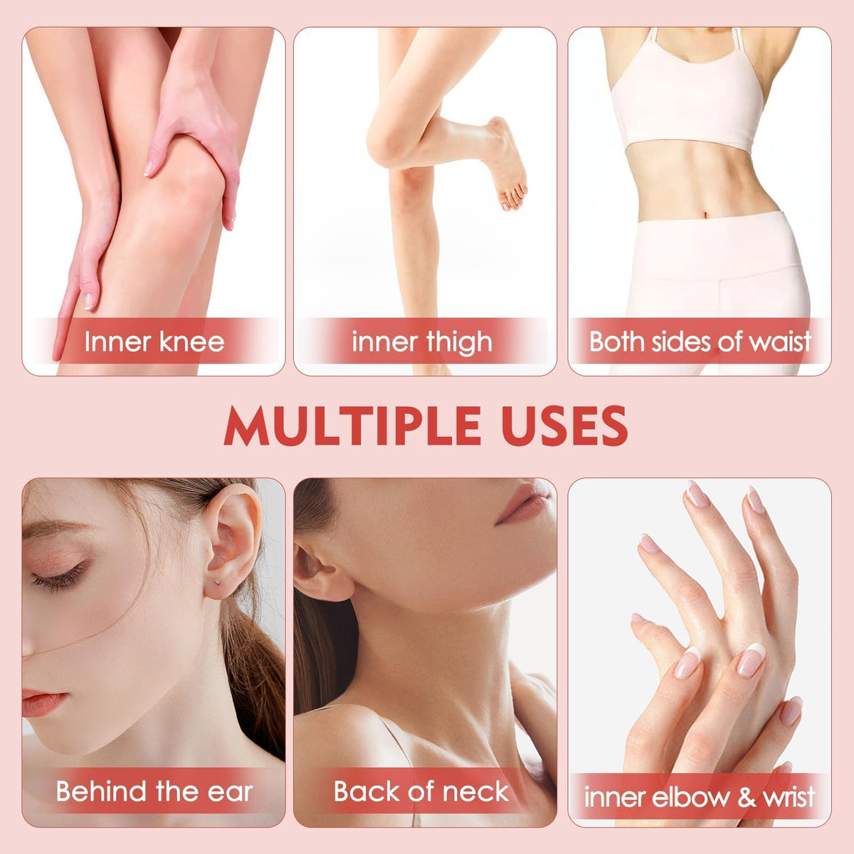 BIJIELAODIAO applied to neck pulse point illustrating lasting fragrance release benefit