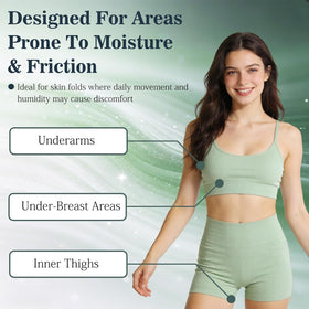 BIKCITV being applied underarm, demonstrates reduced friction and moisture control