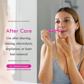 Bikini Zone applied to bikini area demonstrating soothing effect