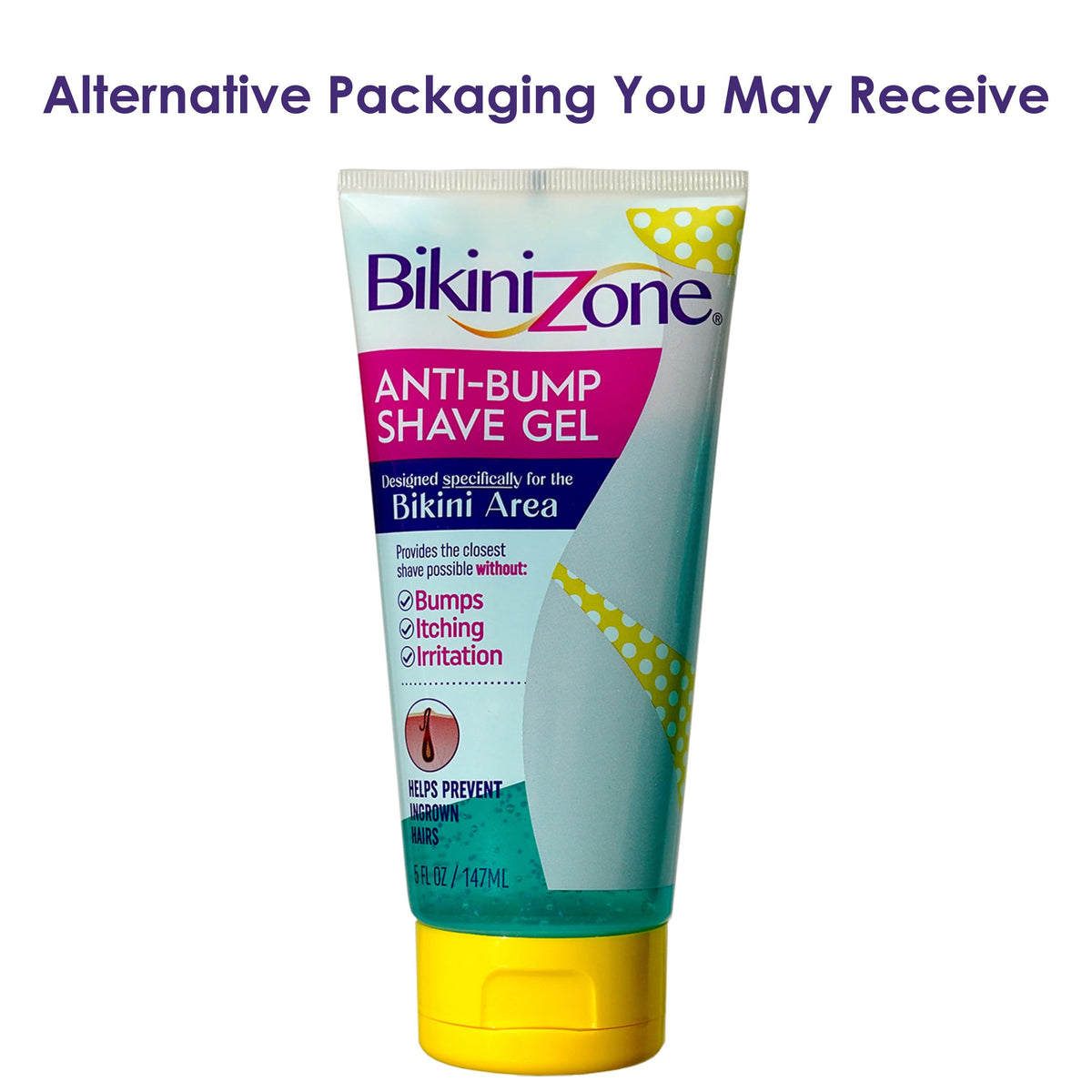 Bikini Zone clear gel texture close-up demonstrating smooth slip and gentle spreadability