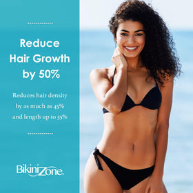 Bikini Zone cream texture close-up highlighting lightweight, moisturizing feel