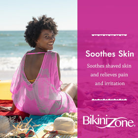 Bikini Zone gel texture close-up highlighting cooling hydration