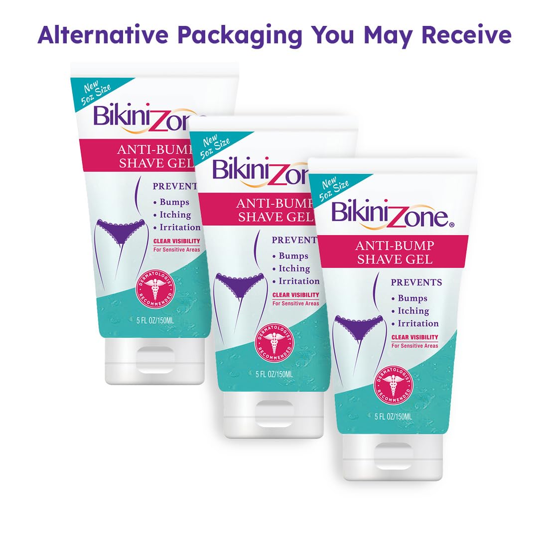 Bikini Zone gel texture close-up highlighting smooth, clear glide