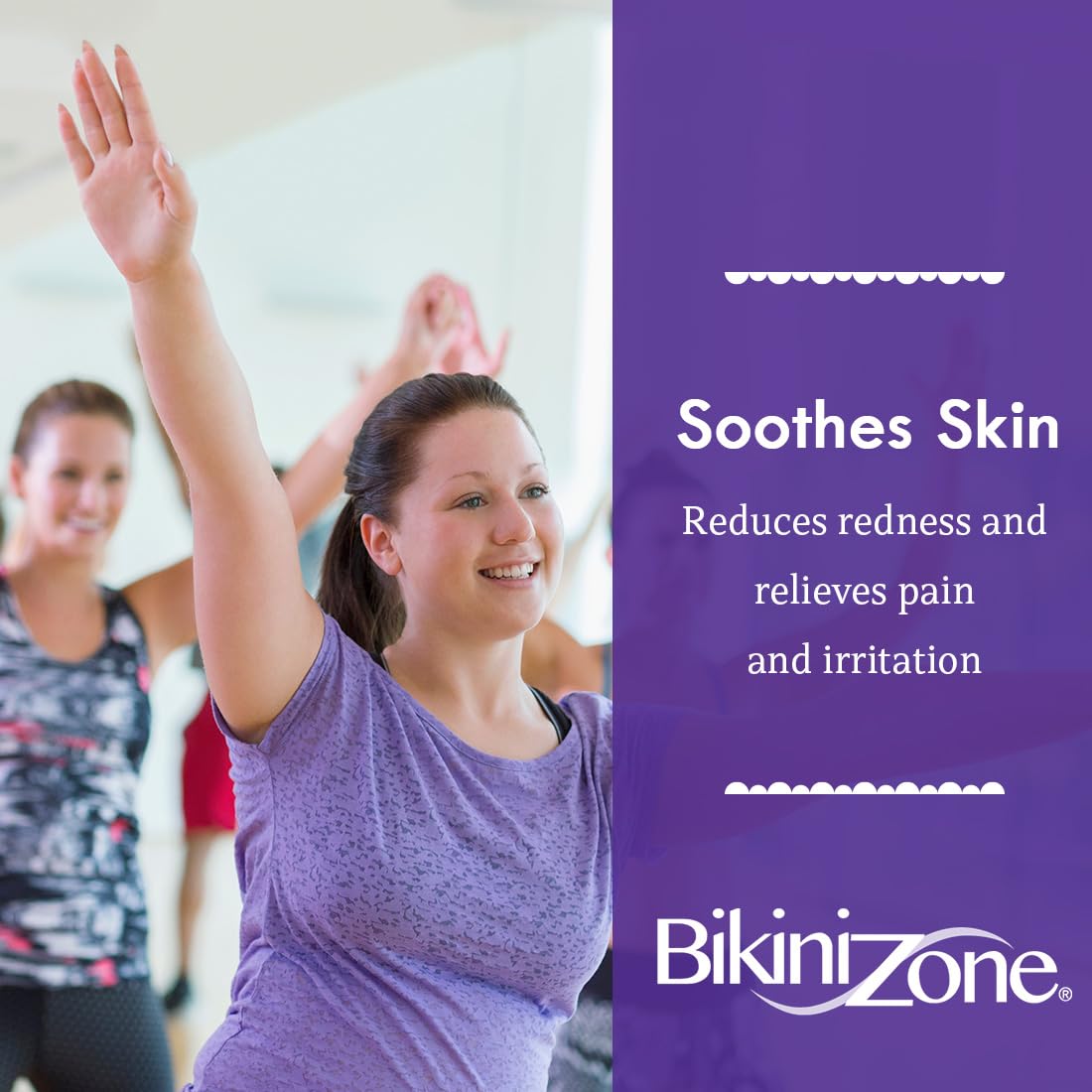 Bikini Zone crème texture close-up showing smooth, non-greasy finish
