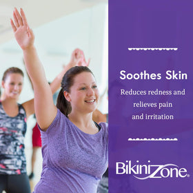 Bikini Zone crème texture close-up showing smooth, non-greasy finish