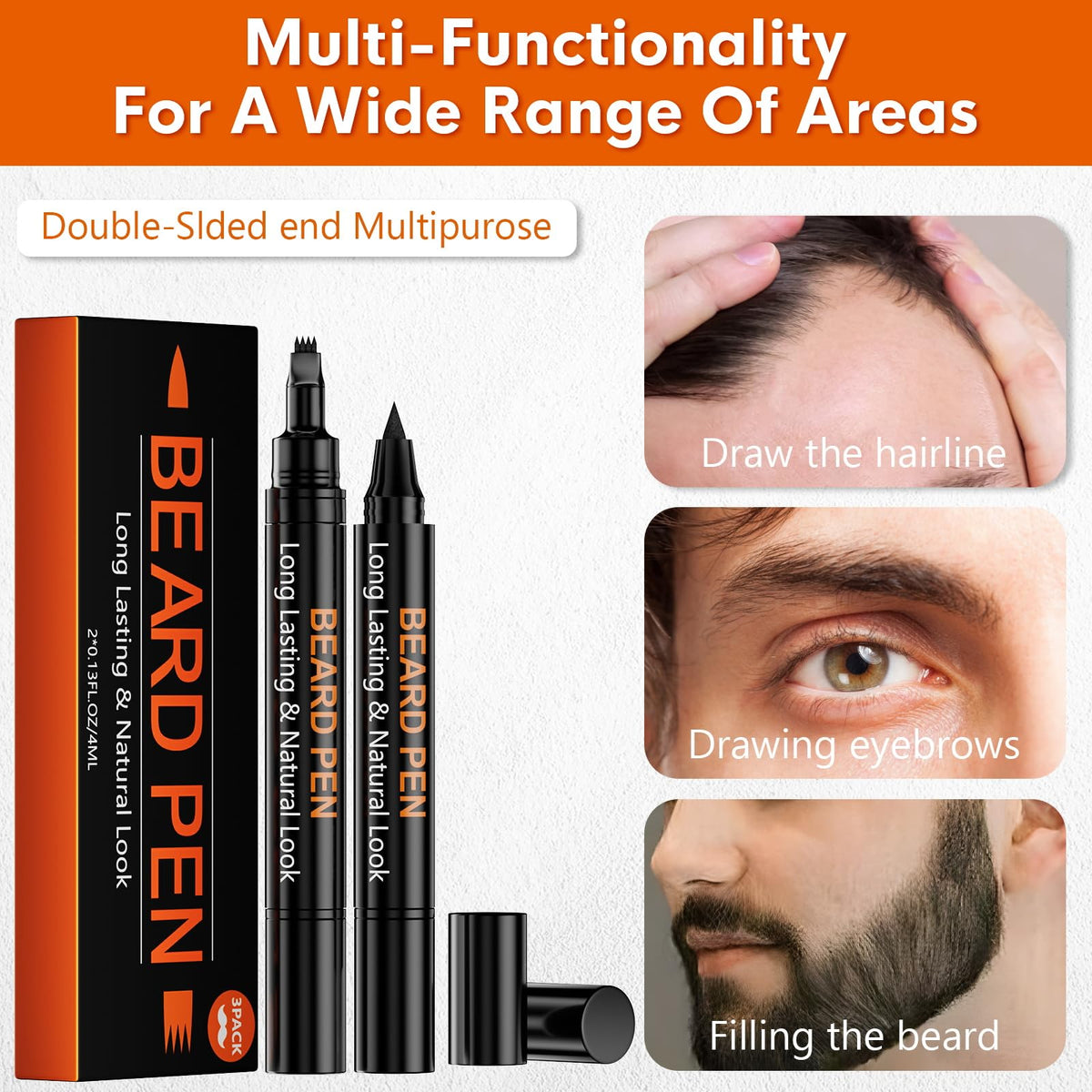 BIKTIC dense filler nib detail illustrating matte pigment for natural beard depth