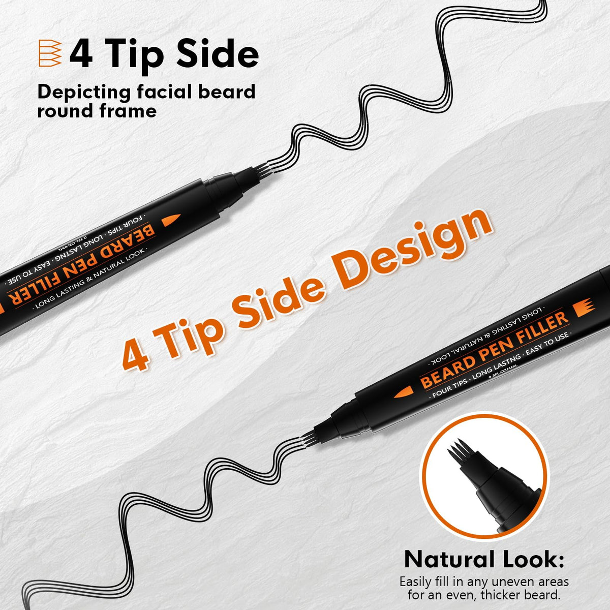 BIKTIC close-up of the four-fork tip delivering precise hair-like strokes