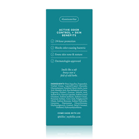 Billie aluminum-free badge detail emphasizing gentle formulation advantage