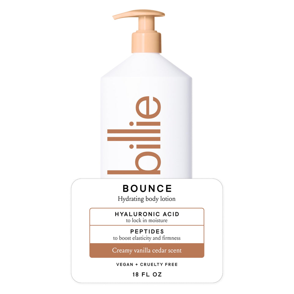 Billie Bounce front bottle showing label and 18 fl oz size for clear identification