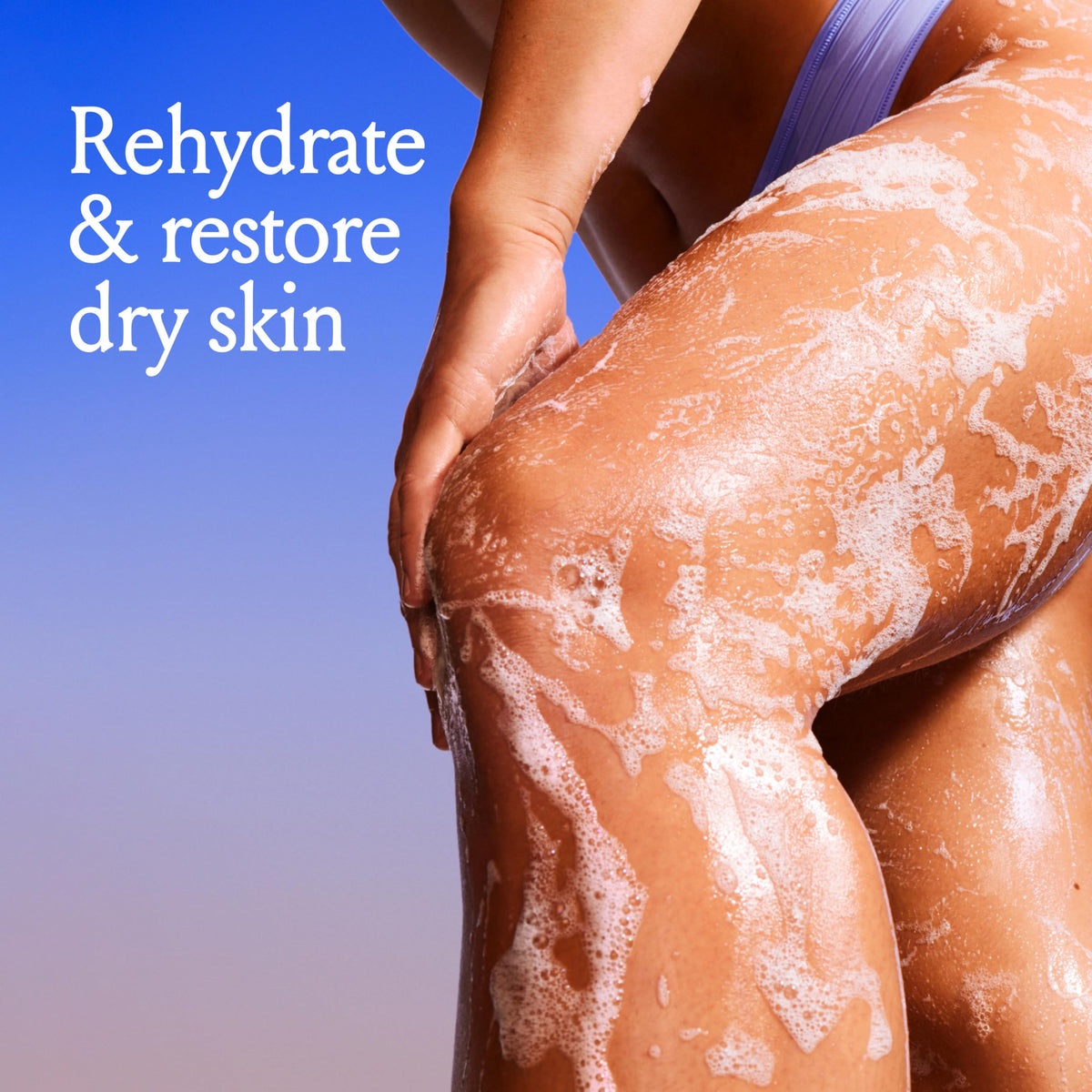 Billie gel lather texture on palm showing creamy hydration