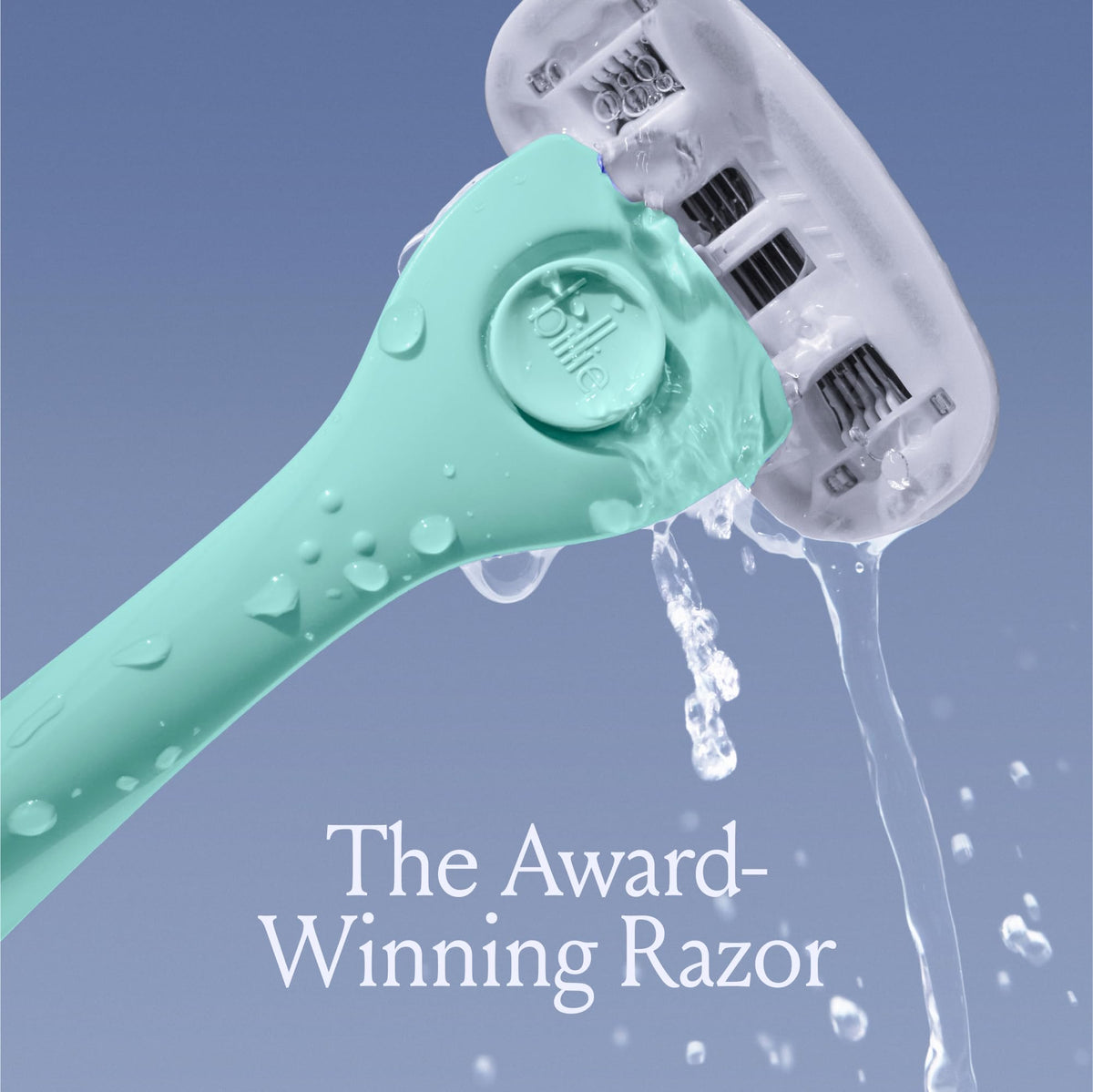 Billie close-up of five-blade cartridge illustrating smooth shave