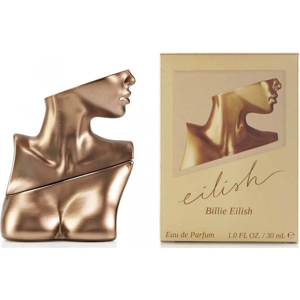 Billie Eilish angled bottle highlighting curves and modern sculptural silhouette
