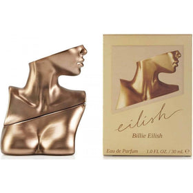 Billie Eilish angled bottle highlighting curves and modern sculptural silhouette