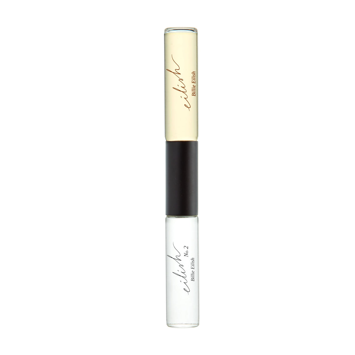Billie Eilish dual rollerball front view showing both fragrance ends and compact design