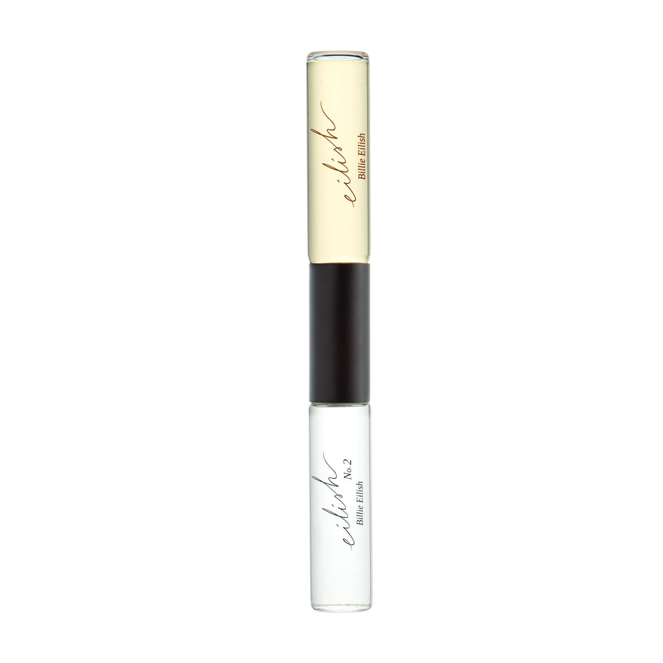 Billie Eilish dual rollerball front view showing both fragrance ends and compact design