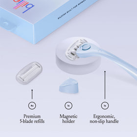 Billie five-blade closeup with aloe shave soap for smoother strokes