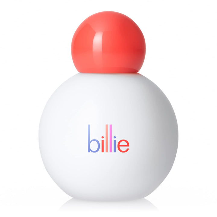 Billie front packaging showing powder container and clear branding for easy identification