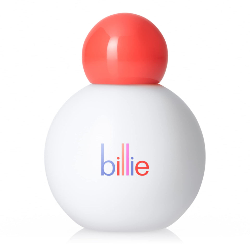 Billie front packaging showing powder container and clear branding for easy identification