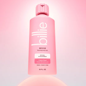 Billie gel texture on fingertip demonstrating gentle, cushiony lather benefit