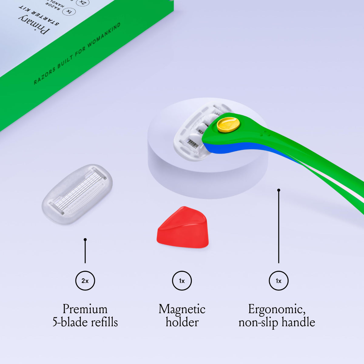 Billie ergonomic handle close-up for comfortable grip