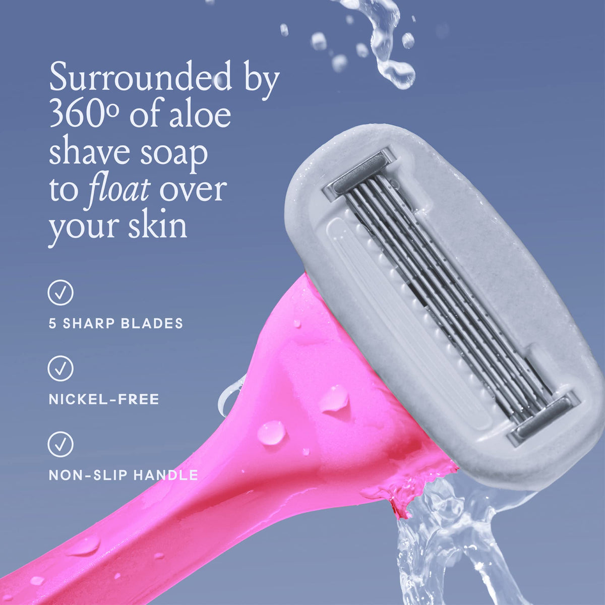 Billie magnetic holder mounted on tile keeping razor dry