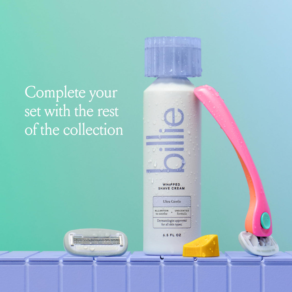 Billie in bathroom setting illustrating daily routine and gentle skin care