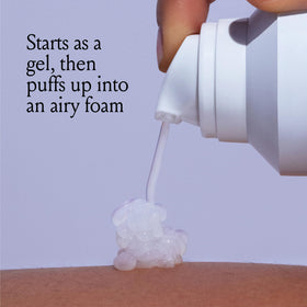 Billie foam texture on skin providing cushion and glide