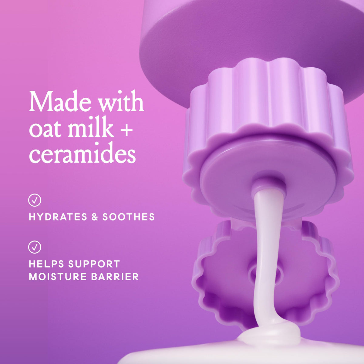 Billie creamy gel texture on hand, shows hydrating lather benefit