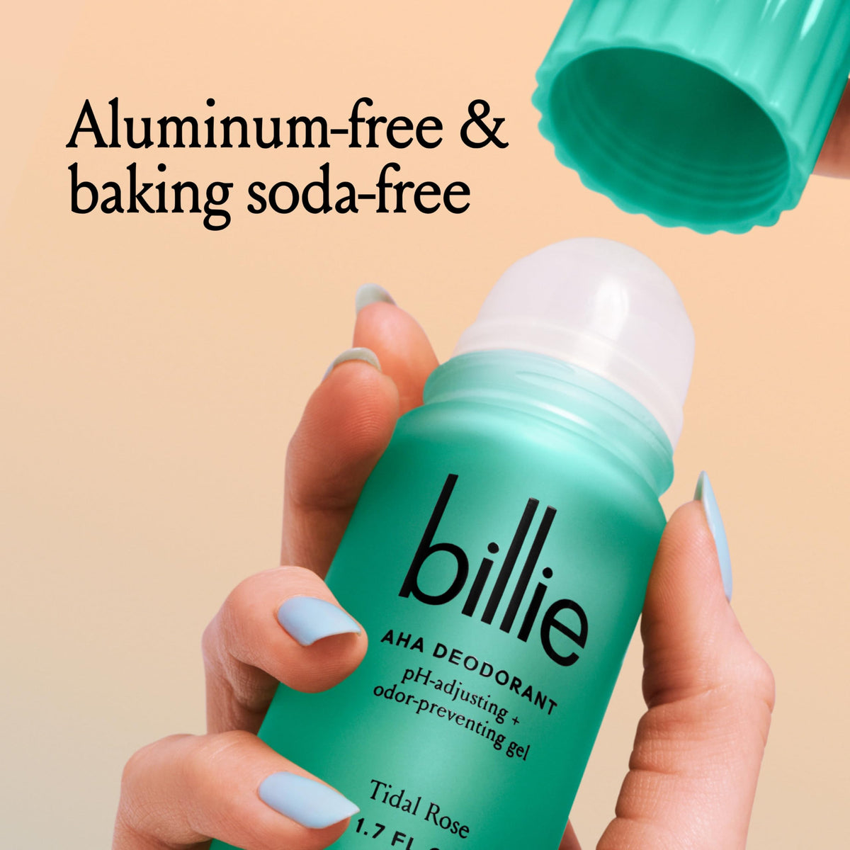 Billie tube cap and nozzle detail highlighting easy dispensing and mess-free application