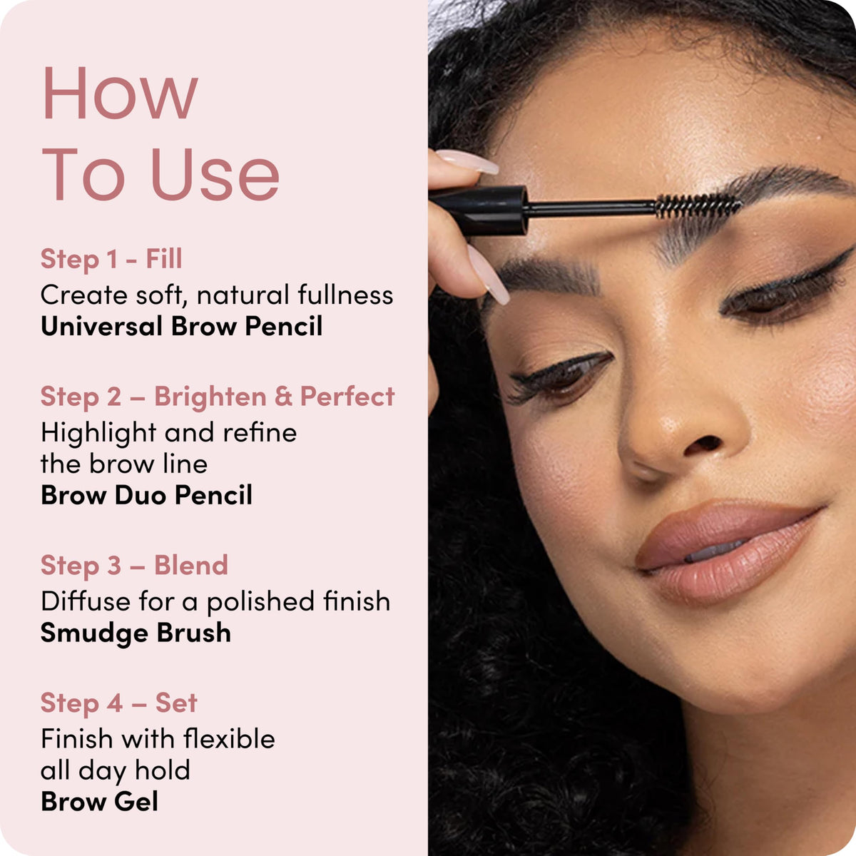 billion dollar brows kit flatlay with tools for quick travel-ready brow routines